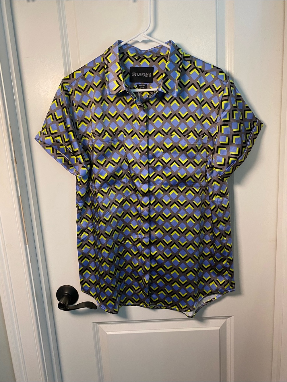 Wildfang Geometric Short-Sleeve Button-Down Shirt The Empower